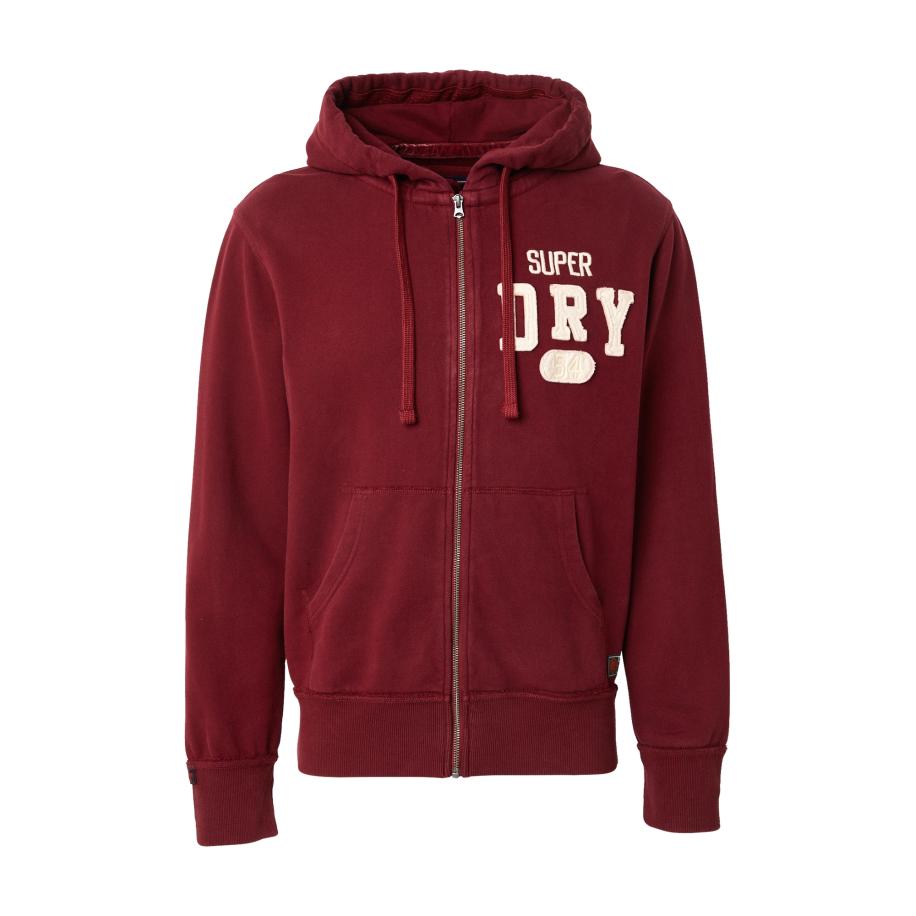Superdry Sweatvest marine / bourgogne / wit Rood
