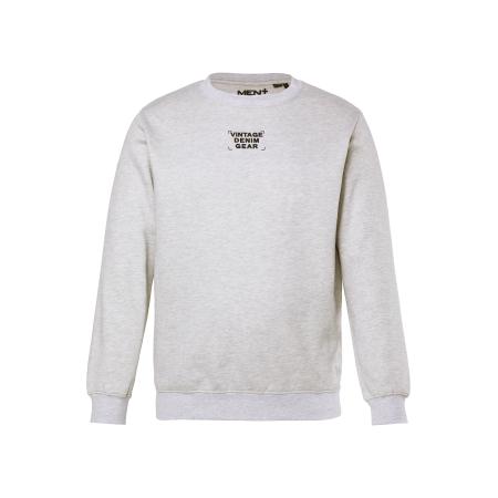 men plus Men Plus Sweatshirt grijs gemêleerd / zwart