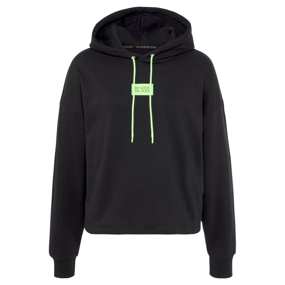 Lascana LASCANA ACTIVE Sweatshirt neongroen / zwart -