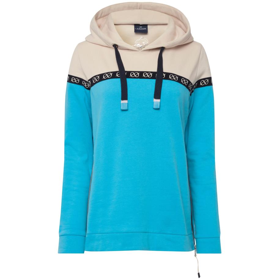 LAURASØN LAURASØN Sweatshirt sand / aqua / zwart -