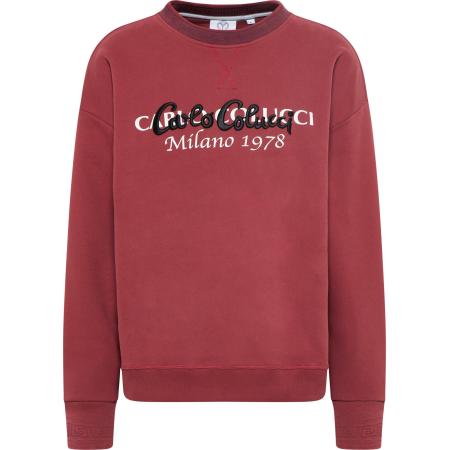 carlo colucci Carlo Colucci Sweatshirt De Tomas bordeaux / zwart / wit
