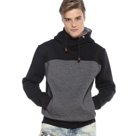 Cipo & Baxx CIPO & BAXX Sweatshirt grijs gemêleerd / zwart