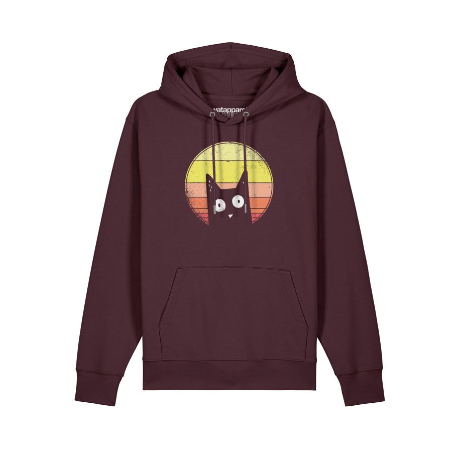 Watapparel Watapparel Sweatshirt Sunset Cat gemengde kleuren / donkerrood -