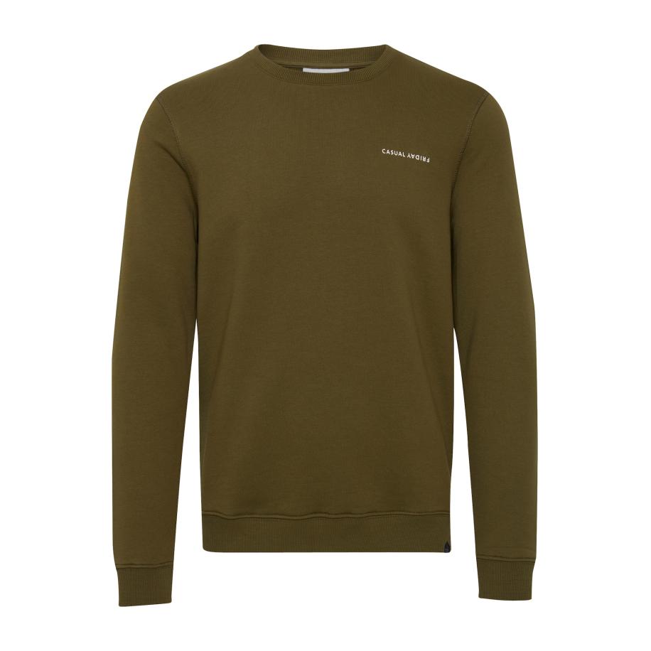 Casual Friday Casual Friday Sweatshirt Severin olijfgroen -
