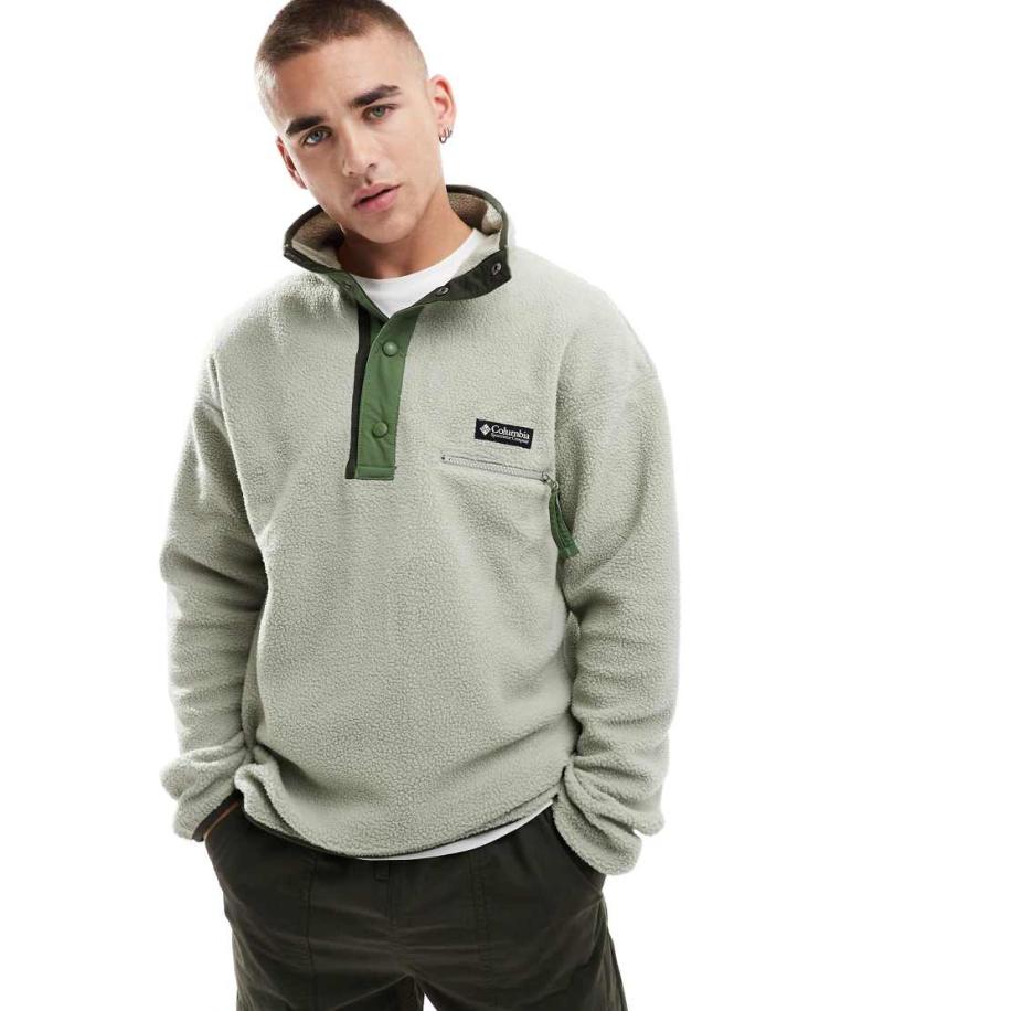 Columbia - Helvetia II - Fleece met drukknopen in groen Groen
