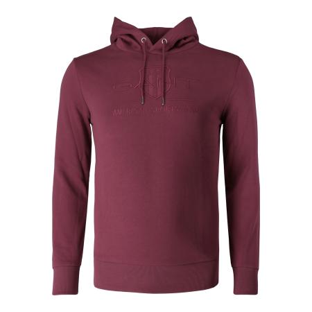 GANT Shield Hooded Sweatshirt rood, Effen