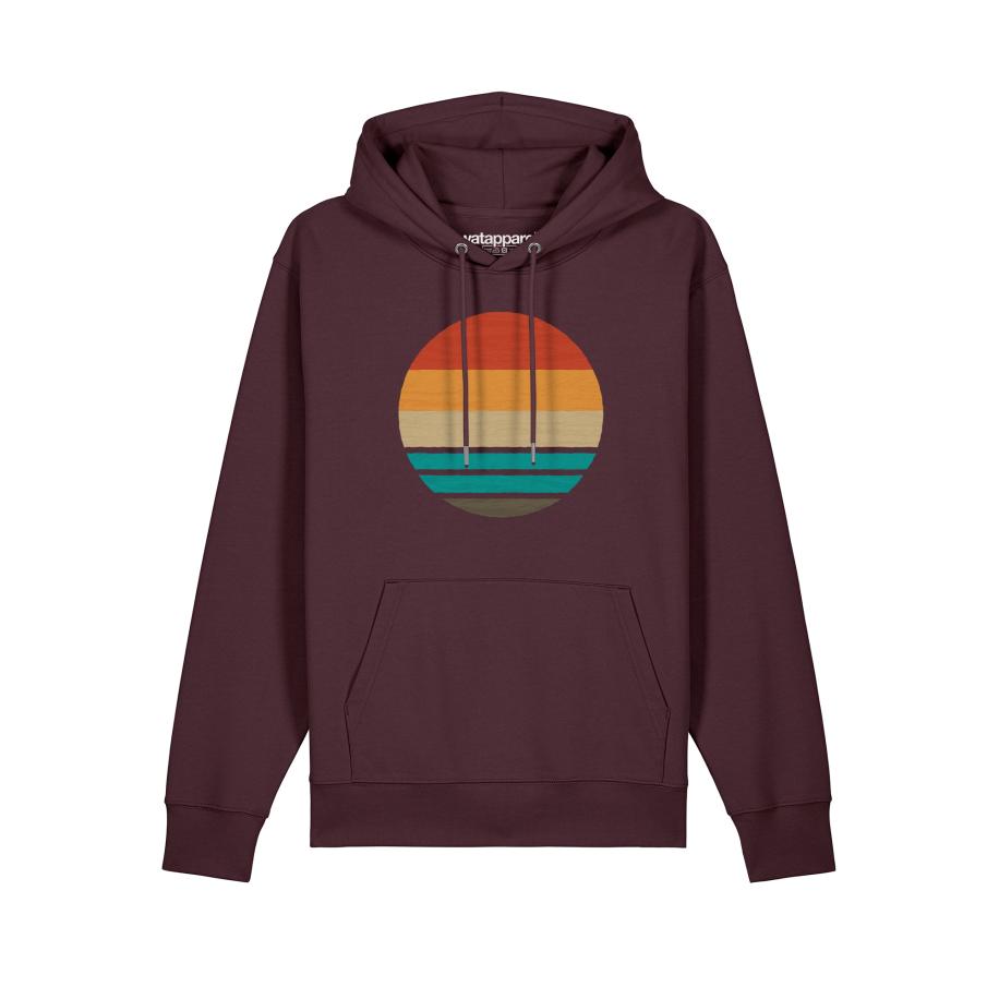 Watapparel Watapparel Sweatshirt Retro Sunset Ocean gemengde kleuren / donkerrood -