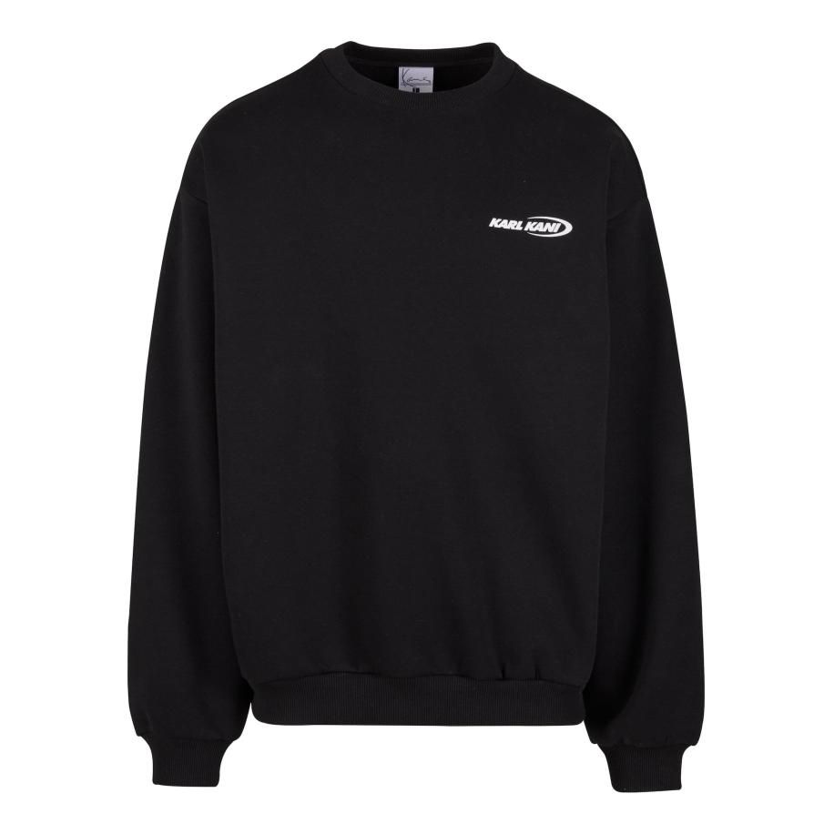 Karl Kani Sweatshirt Woven Signature Resist Love Crew rood / zwart / wit Zwart