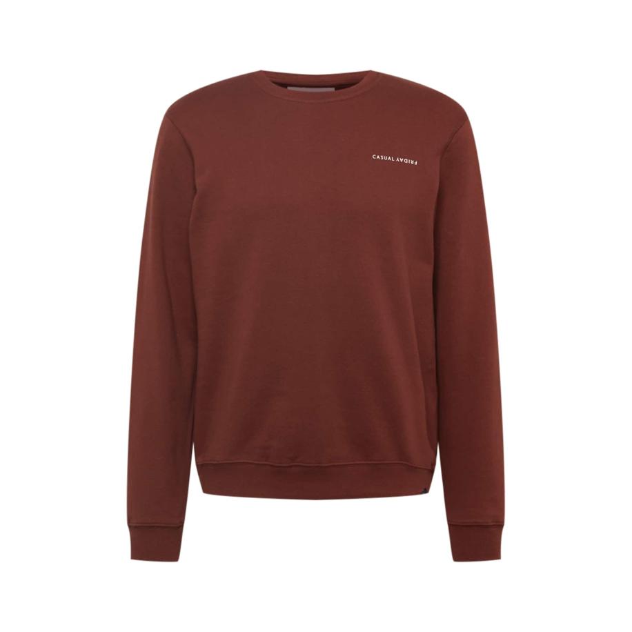 Casual Friday Casual Friday Sweatshirt Severin kastanjebruin / wit -