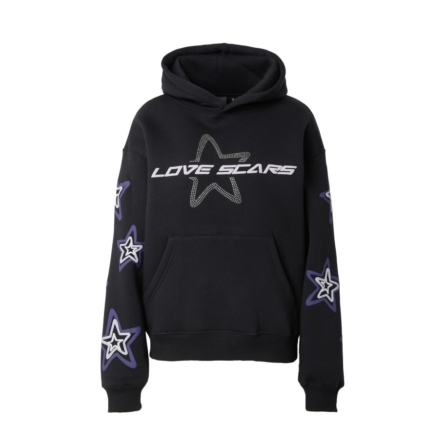 Love Scars Love Scars Sweatshirt violetblauw / zwart / zilver / wit -