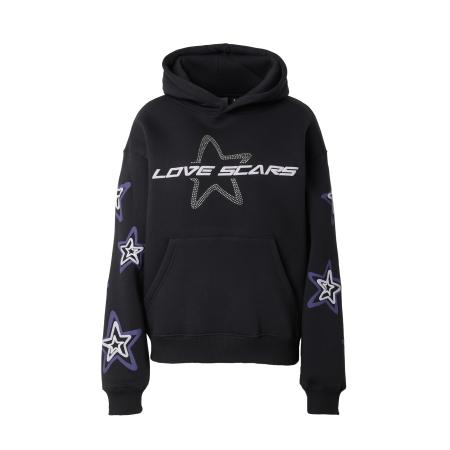 Love Scars Love Scars Sweatshirt violetblauw / zwart / zilver / wit
