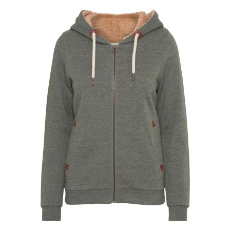 Oxmo Oxmo Sweatvest Vicky donkergroen