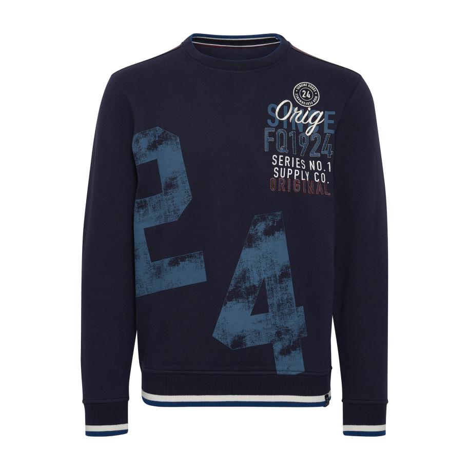 FQ1924 FQ1924 Sweatshirt Mangus navy / bloedrood / wit -