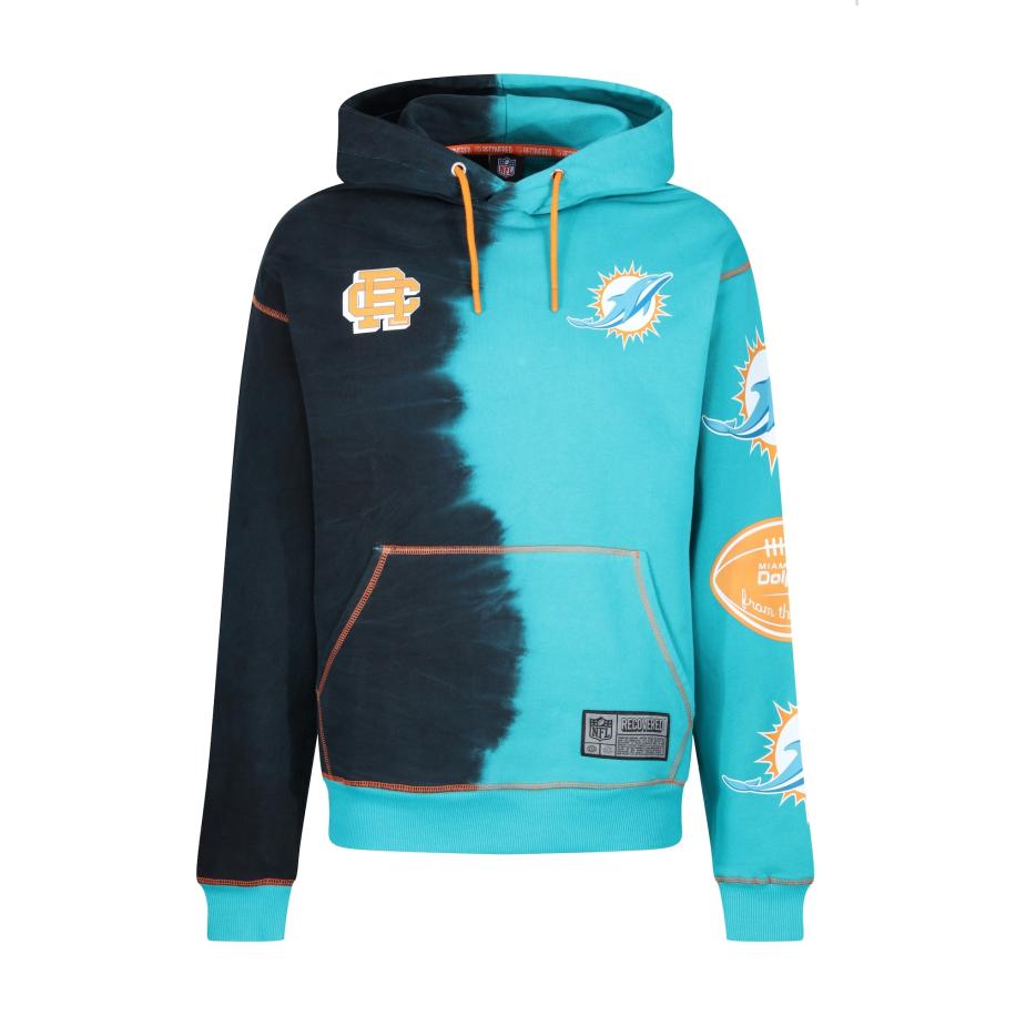 Recovered Recovered Trui NFL Dolphins Ink Dye Effect On aqua -