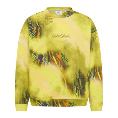 carlo colucci Carlo Colucci Sweatshirt Diop geel / gemengde kleuren