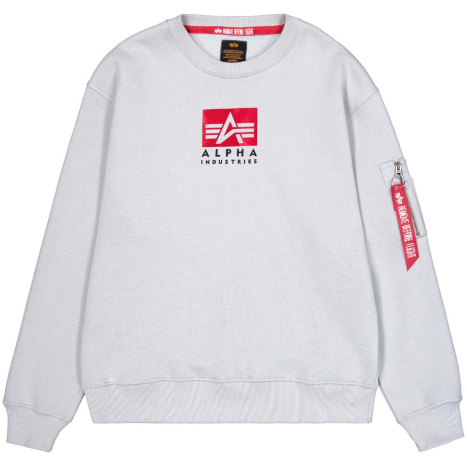 Alpha Industries ALPHA INDUSTRIES Sweatshirt lichtgrijs / rood / zwart -