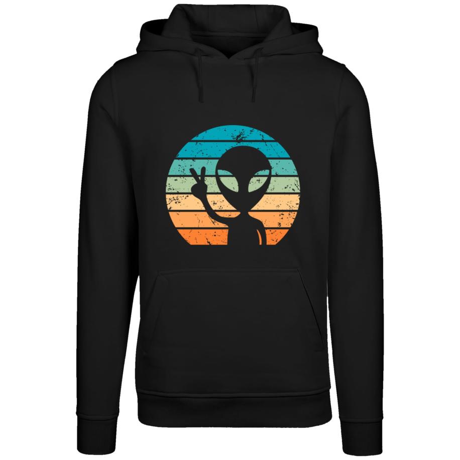 F4NT4STIC F4NT4STIC Sweatshirt Alien Piece Sonnenuntergang lichtblauw / roestbruin / koraal / lichtoranje / zwart -