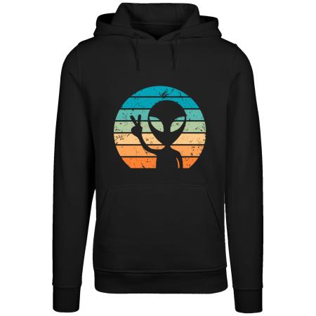 F4NT4STIC F4NT4STIC Sweatshirt Alien Piece Sonnenuntergang lichtblauw / roestbruin / koraal / lichtoranje / zwart