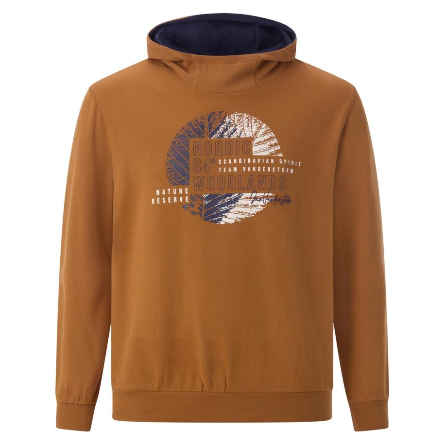 jan vanderstorm Jan Vanderstorm Sweatshirt Magnusborg donkeroranje / zwart / wit -