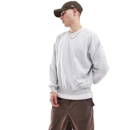 Cotton On - Sweater met ronde hals en rechte pasvorm in grijs