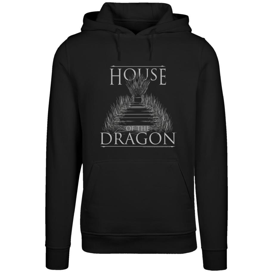 F4NT4STIC F4NT4STIC Sweatshirt House Of The Dragon Throne grijs / zwart -