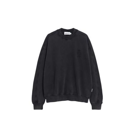 ARMEDANGELS Sweatshirt EMAAL CREWNECK GMT DYE zwart