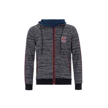 Cipo & Baxx CIPO & BAXX Sweatvest grijs gemêleerd / rood / zwart