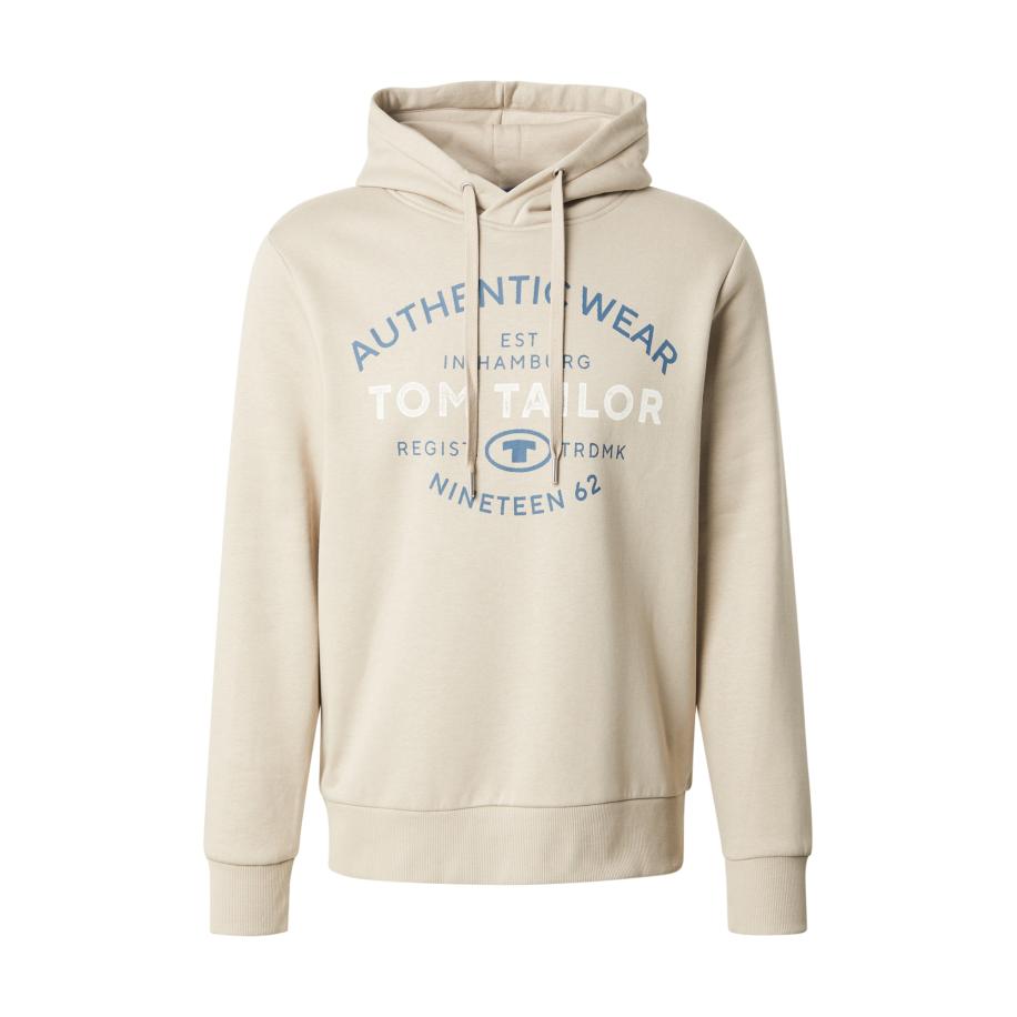 Tom Tailor TOM TAILOR Sweatshirt lichtbeige / royal blue/koningsblauw / wit -