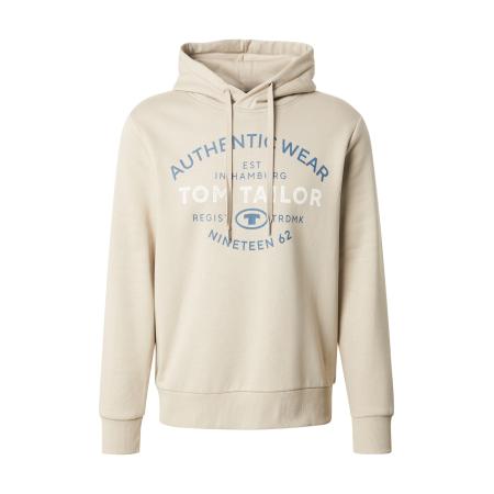 Tom Tailor TOM TAILOR Sweatshirt lichtbeige / royal blue/koningsblauw / wit