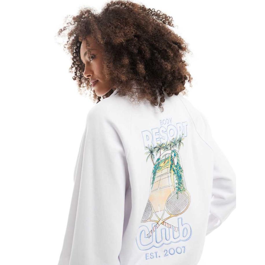 Cotton On Lichtgewicht fleece sweatshirt in wit, deel van co-ord set Wit