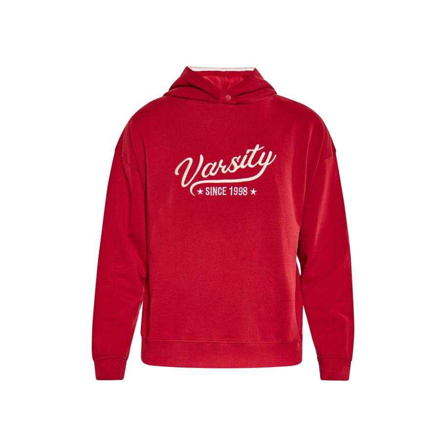 MO MO Sweatshirt wijnrood / wit -