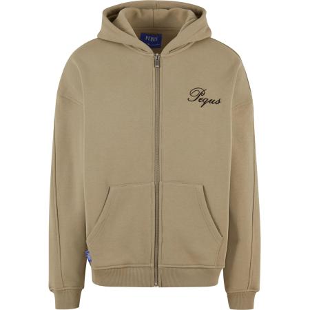 Pequs Sweatvest taupe / zwart