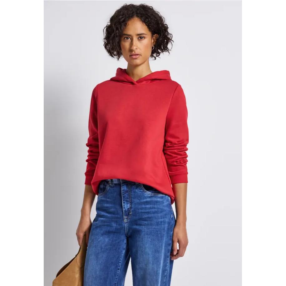 Street One Sweater met capuchon Rood