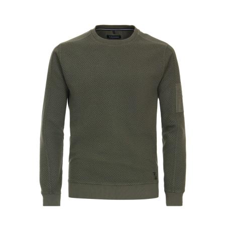 Casa Moda Sweatshirt ronde halsgroen, Effen