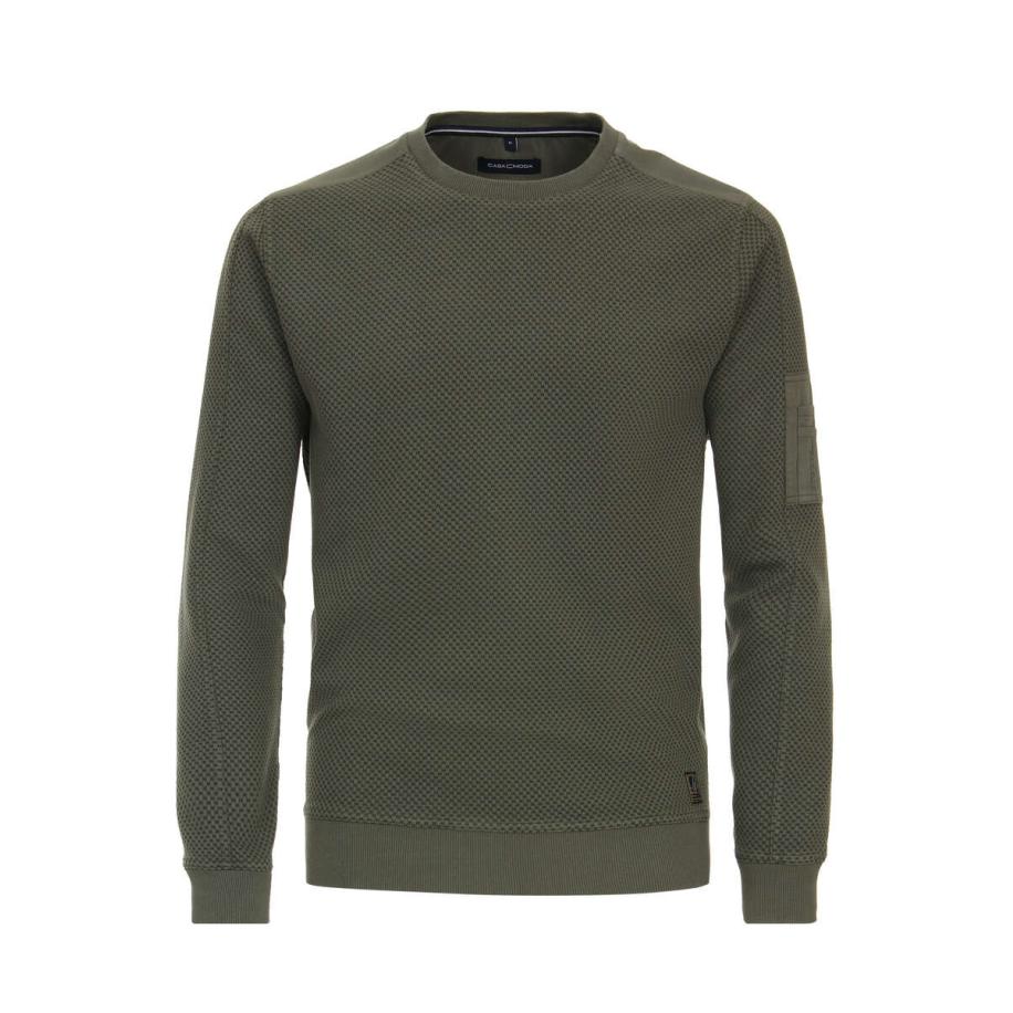 Casa Moda Sweatshirt ronde halsgroen, Effen Groen