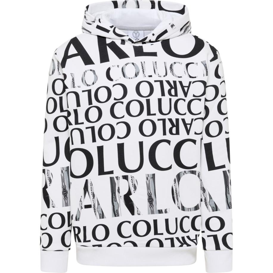 carlo colucci Carlo Colucci Sweatshirt Dipauli grijs / lichtgrijs / zwart / wit -