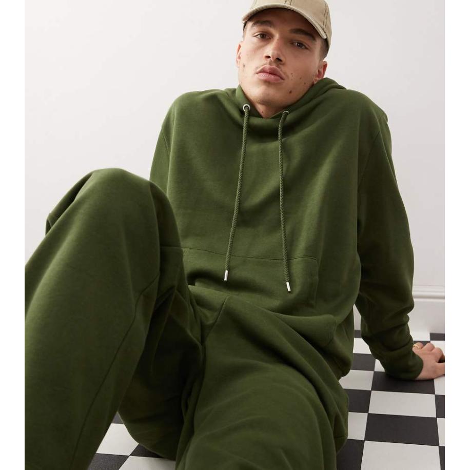 COLLUSION - Hoodie in kaki, deel van co-ord set-Groen Groen