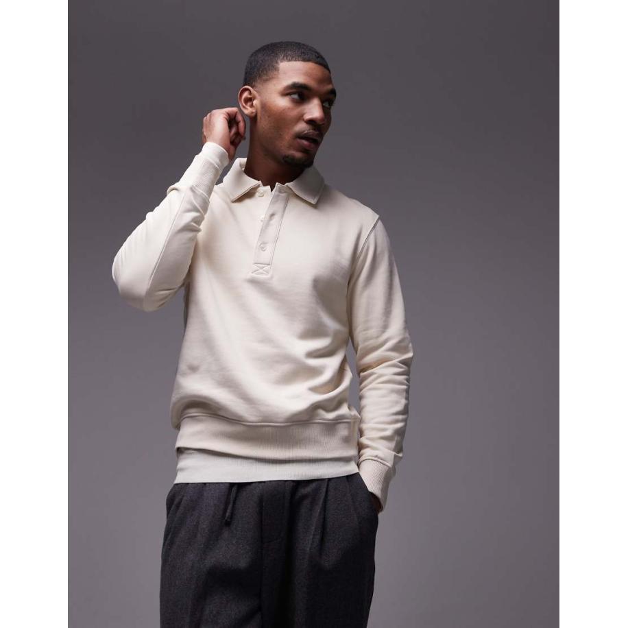 Mango - Polo sweatshirt in wit Wit
