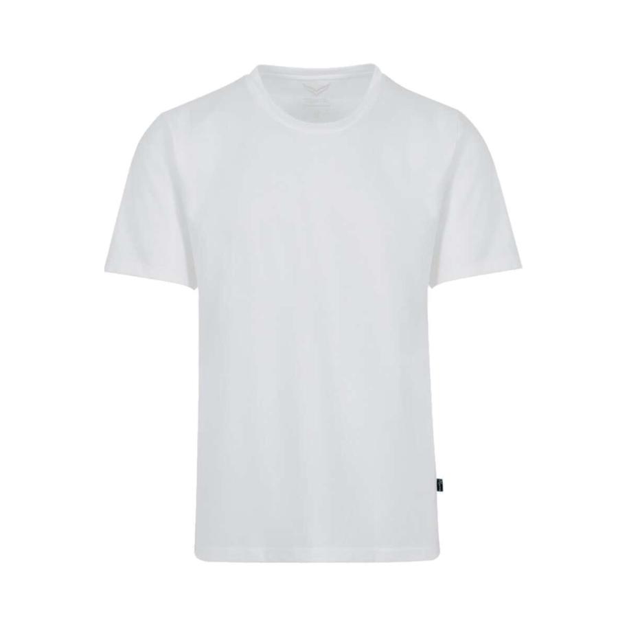 TRIGEMA T-Shirt ronde hals wit, Effen Wit