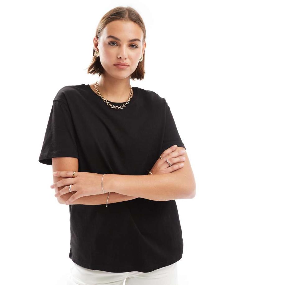 Stradivarius Oversized T-shirt in zwart Zwart