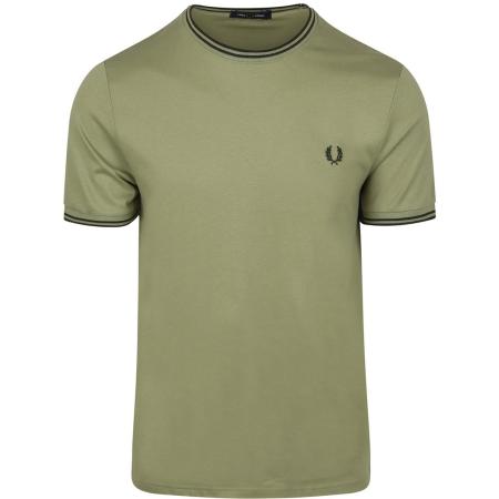 Fred Perry M1588 Twin Tipped T-shirt Groen