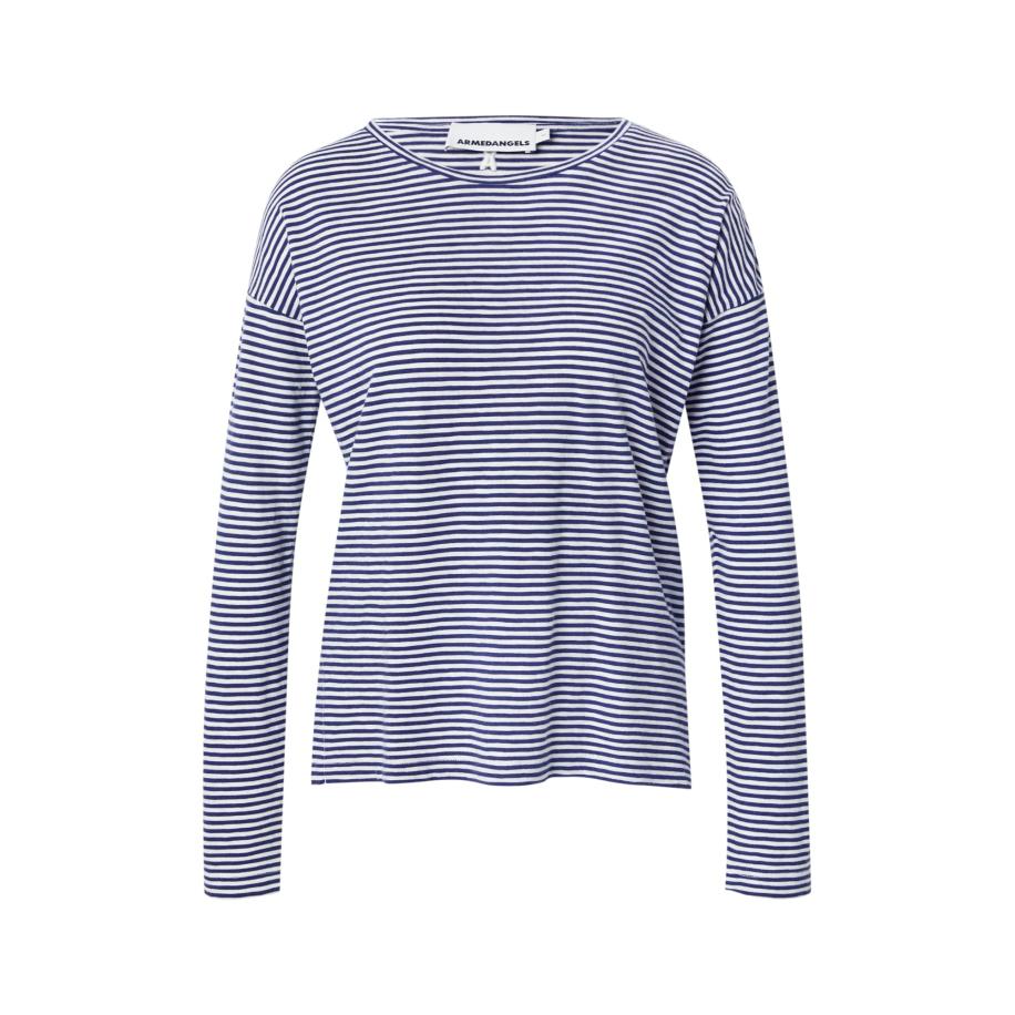 Armedangels ARMEDANGELS Shirt XIANAA navy / wit -