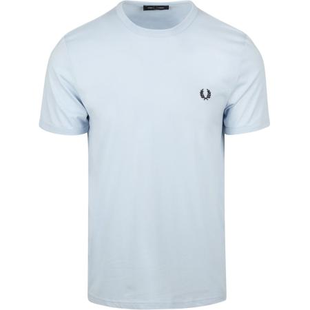 Fred Perry T-shirt Ringer Licht Blauw