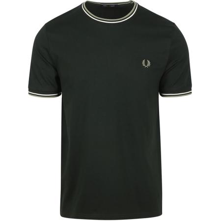 Fred Perry M1588 Twin Tipped T-shirt Donker Groen