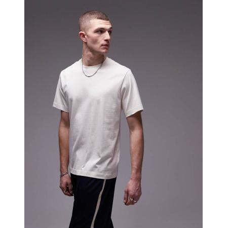 ARKET - T-shirt van zware kwaliteit jersey in gebroken wit