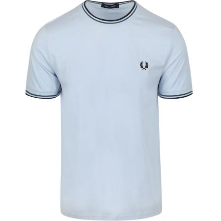 Fred Perry M1588 Twin Tipped T-shirt Licht blauw