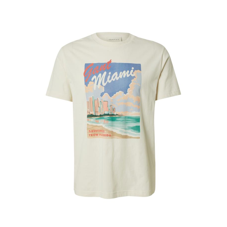 Gant GANT Shirt crème / turquoise / lichtblauw / lichtrood -