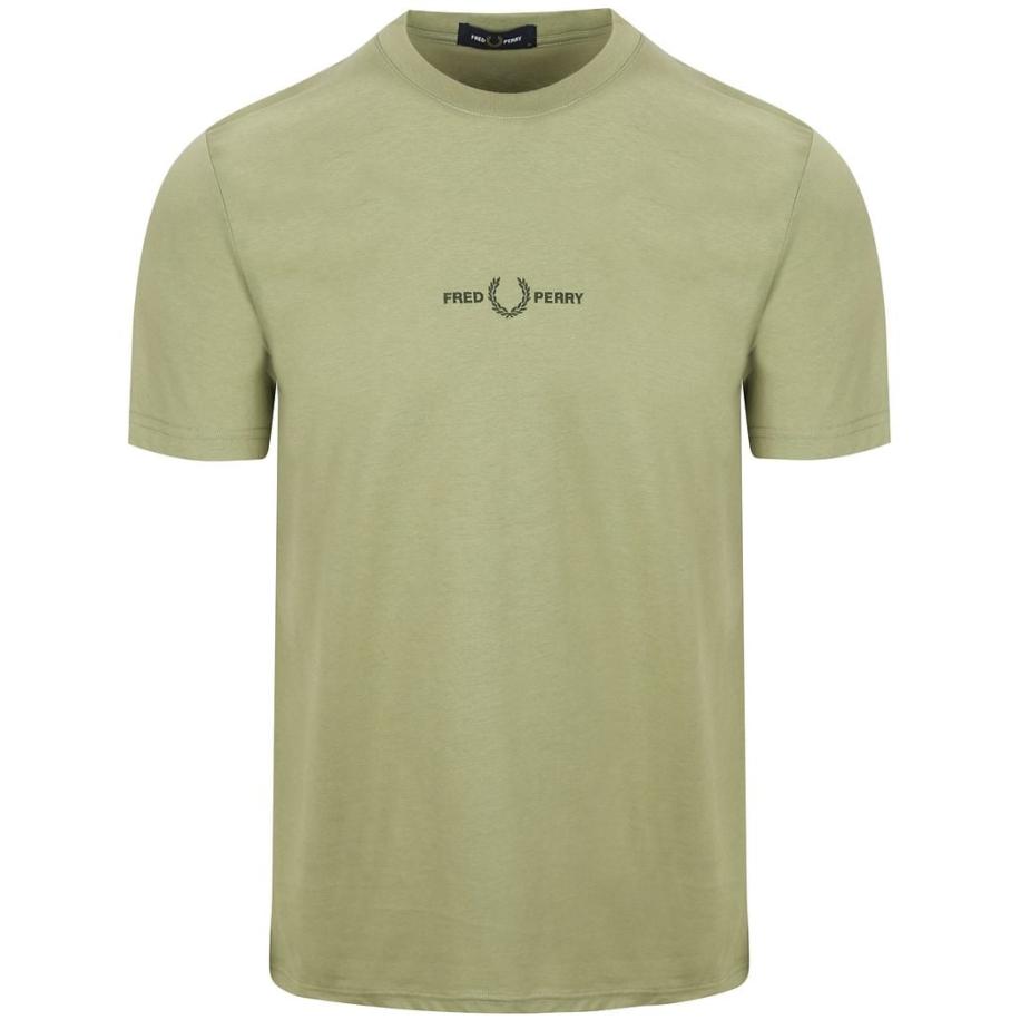 Fred Perry M4580 Embroidered Olive Groen