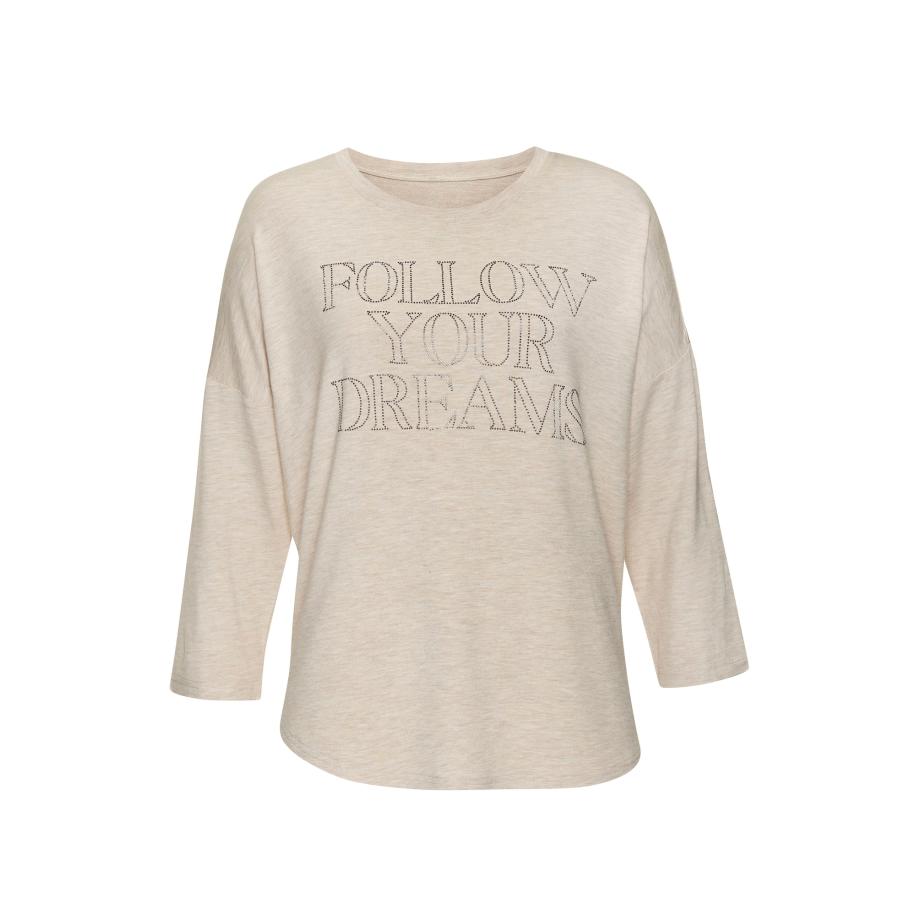 Lascana LASCANA Shirt beige gemêleerd -