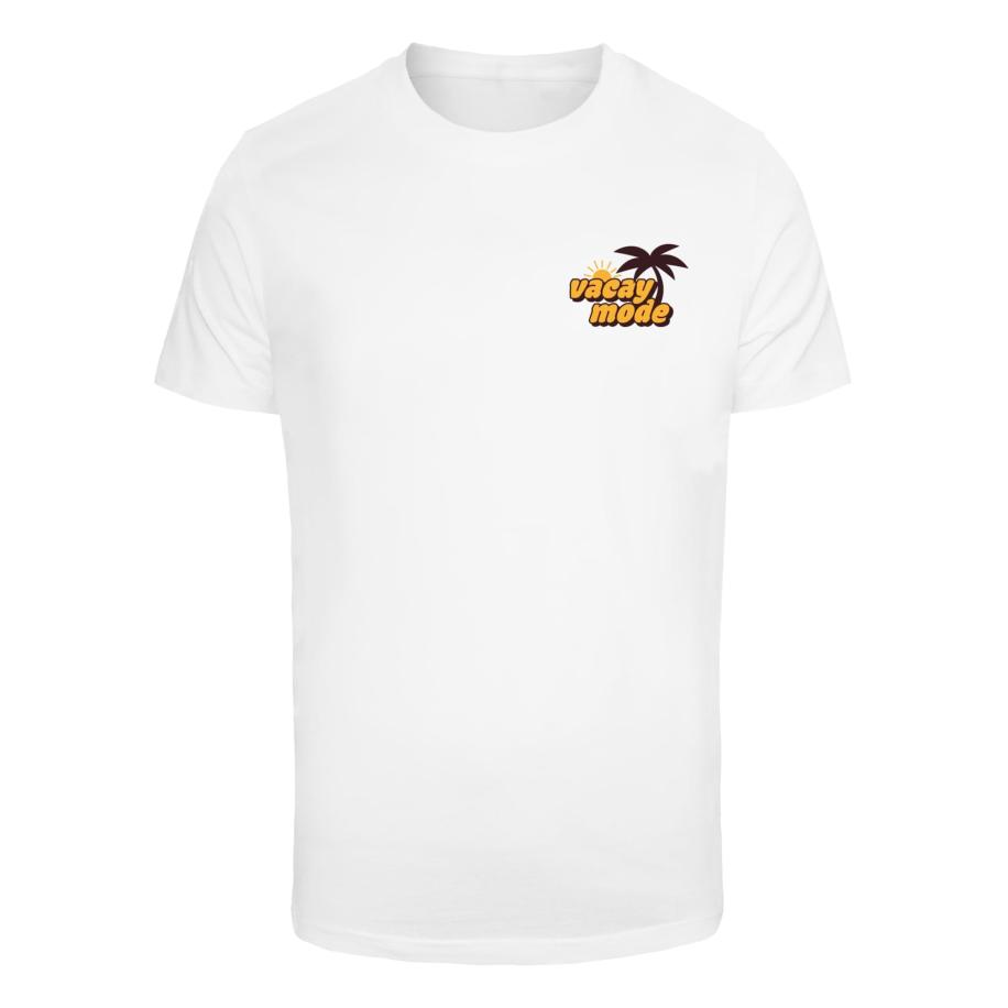 mister tee Mister Tee Shirt Vacay Mode geel / zwart / wit -